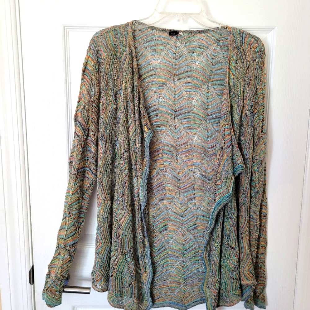 Multi Color Lightweight Cardigan Size L